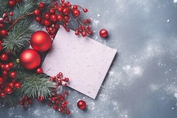 Christmas greeting card. Christmas or new year Background. Generative AI