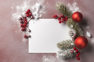 Fototapeta na wymiar Christmas greeting card. Christmas or new year Background. Generative AI