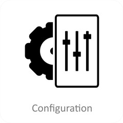 Configuration and gear icon concept