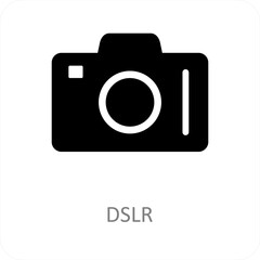 DSLR and camera icon concept
