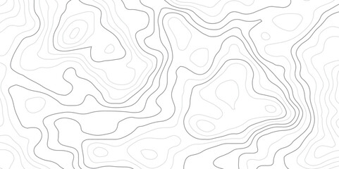 Abstract topographic contours map background. Topography white wave lines vector background. Topographic map Patterns, Topographic map and place for texture. Wavy curve lines banner design.