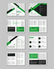 Company profile, multipage flyer brochure, portfolio magazine, annual report, catalog and a4 multipage template design