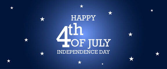 Naklejka premium HAPPY INDEPENDENCE DAY 4th OF JULY with stylish flower background