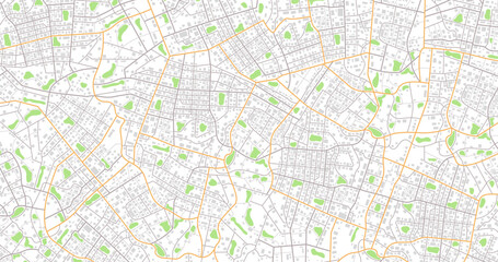 Fototapeta na wymiar City top view. View from above the map buildings. View from above the map buildings. Detailed view of city. Decorative graphic tourist map. Abstract transportation background. Vector, illustration.