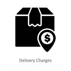 Delivery Charges and shipping icon concept