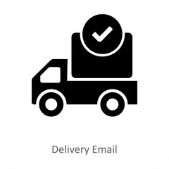 Delivery Email and email icon concept