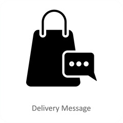 Delivery Message and delivered icon concept