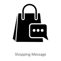 Shopping Message and shopping icon concept