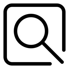 Magnifying glass icon for search and exploration