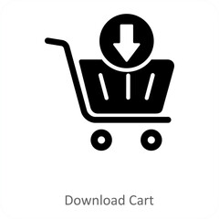 Download Cart and trolley icon concept