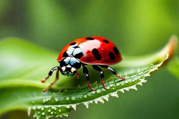 Obraz premium ladybird on a leaf