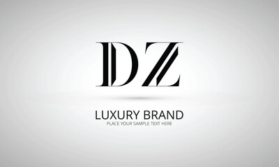 DZ initials monogram letter text alphabet logo design	