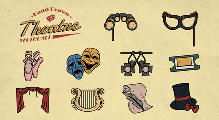 Hand Drawn Theatre Vector Set