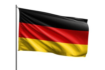 3d illustration flag of Germany. Germany flag waving isolated on white background with clipping path. flag frame with empty space for your text.