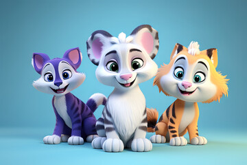 Obraz premium Lively, charming and captivating animal characters, cutting edge of creative trends