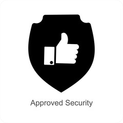 Approved Security and security icon concept