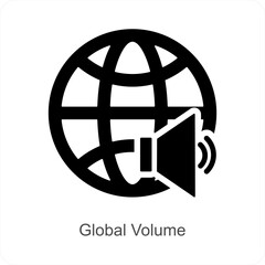 Global Volume and Voice icon concept