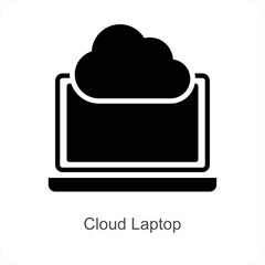 Cloud Laptop and computing icon concept