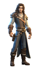 Fototapeta premium Gaming cartoon hero character transparent background 28