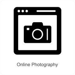 Online Photography and video icon concept