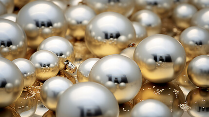 Gold silver balls xmas