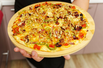 St. Louis-Style Pizza crust is very thin and crispy, there is no yeast in the dough