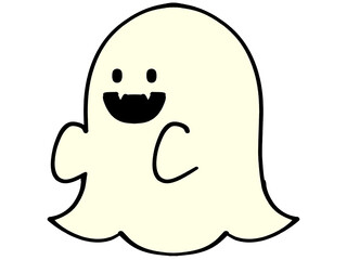 かわいいおばけのキャラクターイラスト素材