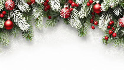 Naklejka na ściany i meble Background of holiday tree branches
