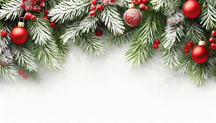 Obraz na płótnie Canvas Background of holiday tree branches