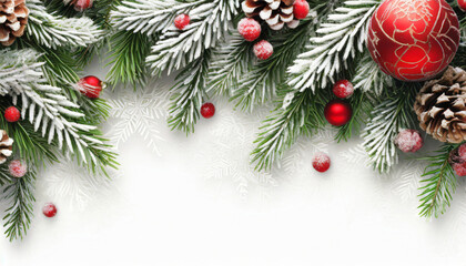 Naklejka na ściany i meble Background of holiday tree branches