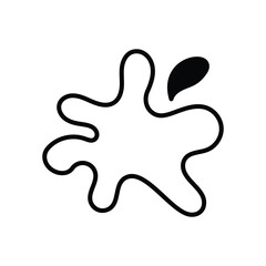 Splash icon isolate white background vector stock illustration