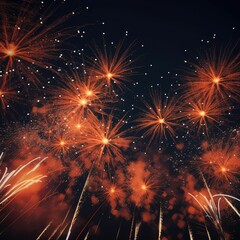 Fototapeta na wymiar Colorful Firework Display for Celebrations: Burst of Joy