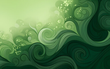 Fototapeta na wymiar Vibrant twirly green abstract wallpaper background. design Widescreen 16:10 ratio