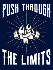 Gym Fitness T-shirt Design EPS Forma