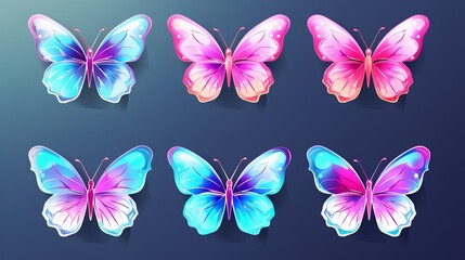 Obraz premium set of colorful flowers generated by AI