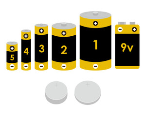 電池のイラストセット