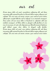 Floral templates. Decorative flowers. For invitation, flyer, poster, card, banner, brochure, post in social networks, advertising.