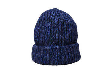 PNG,blue knitted cap, isolated on white background