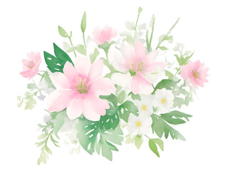 bouquet of pink carnations , ai generative 