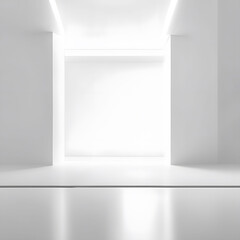 empty room with spotlights for exhibit