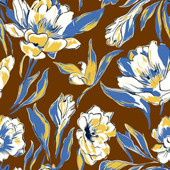 small cute flower pattern on background