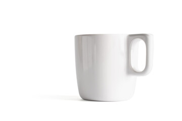 white ceramic coffee mug on white - 668529229