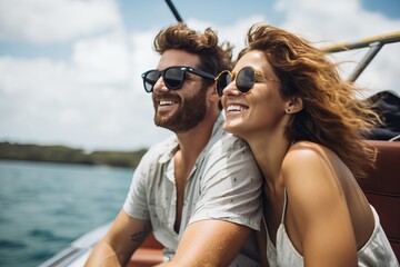 Obraz premium You enjoy a hot summer day by relaxing on a cruise ship.