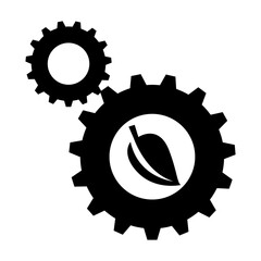 Green industrial system icon