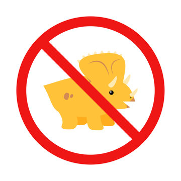 recommend clip art: No Triceratops or No Dinosaur Sign