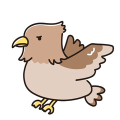 かわいい鷹のイラスト