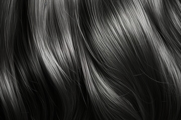 texture made of shiny hair and bristles. black and white photo. - obrazy, fototapety, plakaty