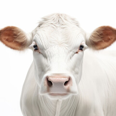 Farming mammal white background cattle nature beef cow isolated animal head