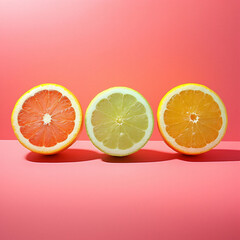 Freshness food orange organic yellow vitamin fruits background slice lemon juicy grapefruit