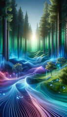 Nature Meets Digital: A Harmonious Union in a Tranquil Forest